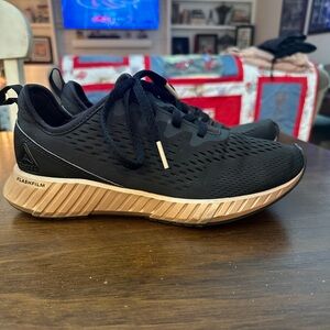 Reebok Flashfilm Womens 7 Black Rose Gold Running Shoes Sneakers Flash Film